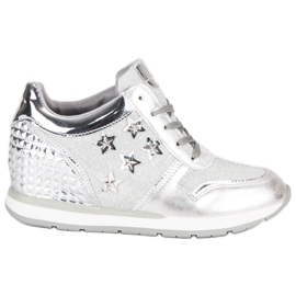 Silver sneakers, sneakers grey