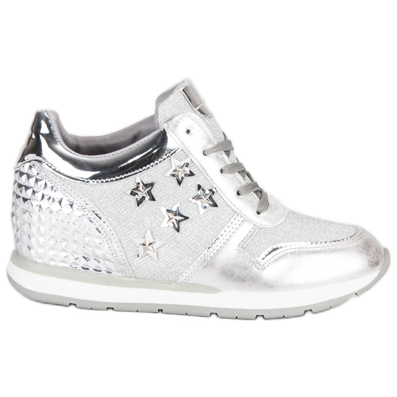 Silver sneakers, sneakers grey