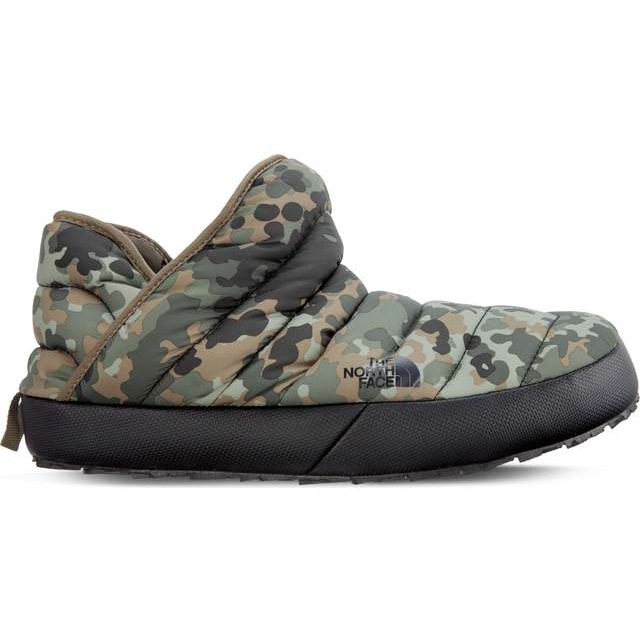 The North Face Men's Thermoball Traction Bootie Tarmac Green Macrofleck Print Tumbleweed Green