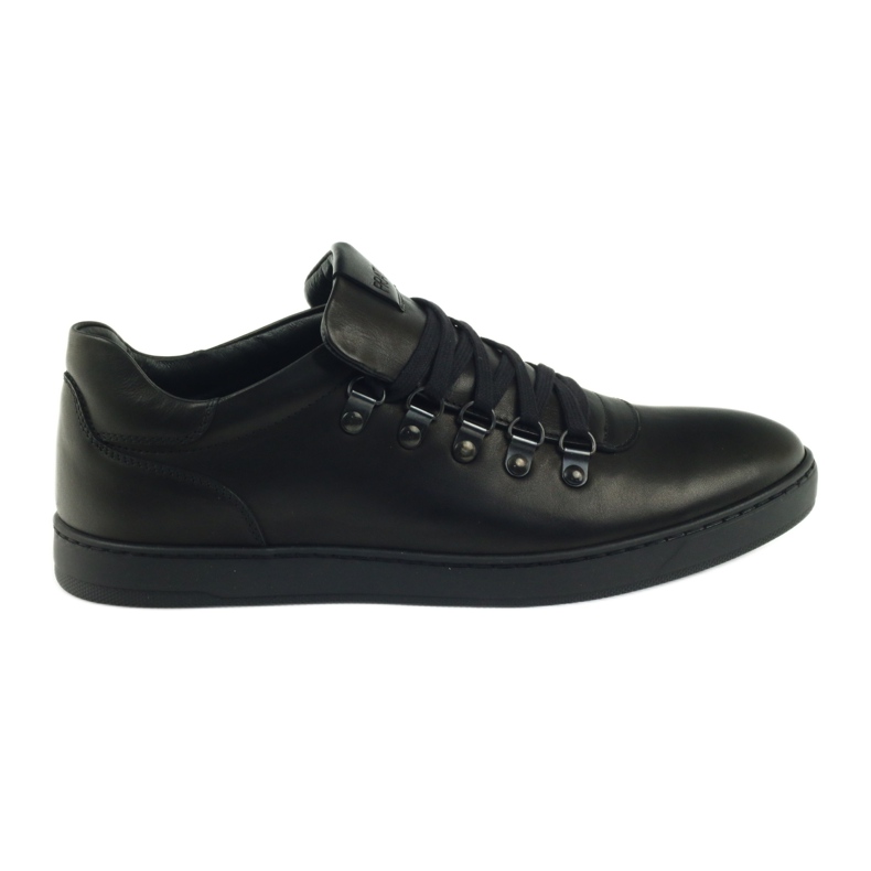 Pilpol Black Sports Leather Shoes PC051