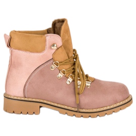 Women's pink hiking boots