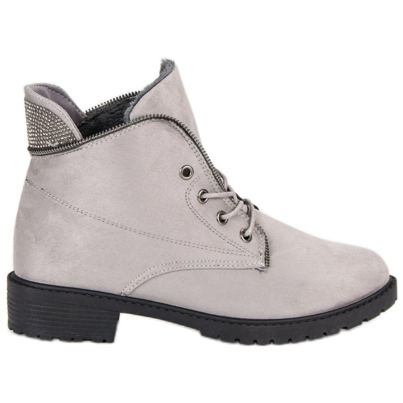 Balada Gray tied ankle boots grey