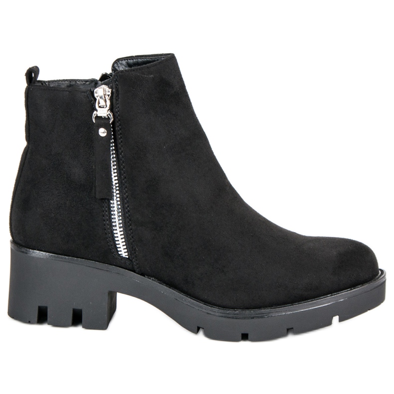 Seastar Black Booties On A Zipper