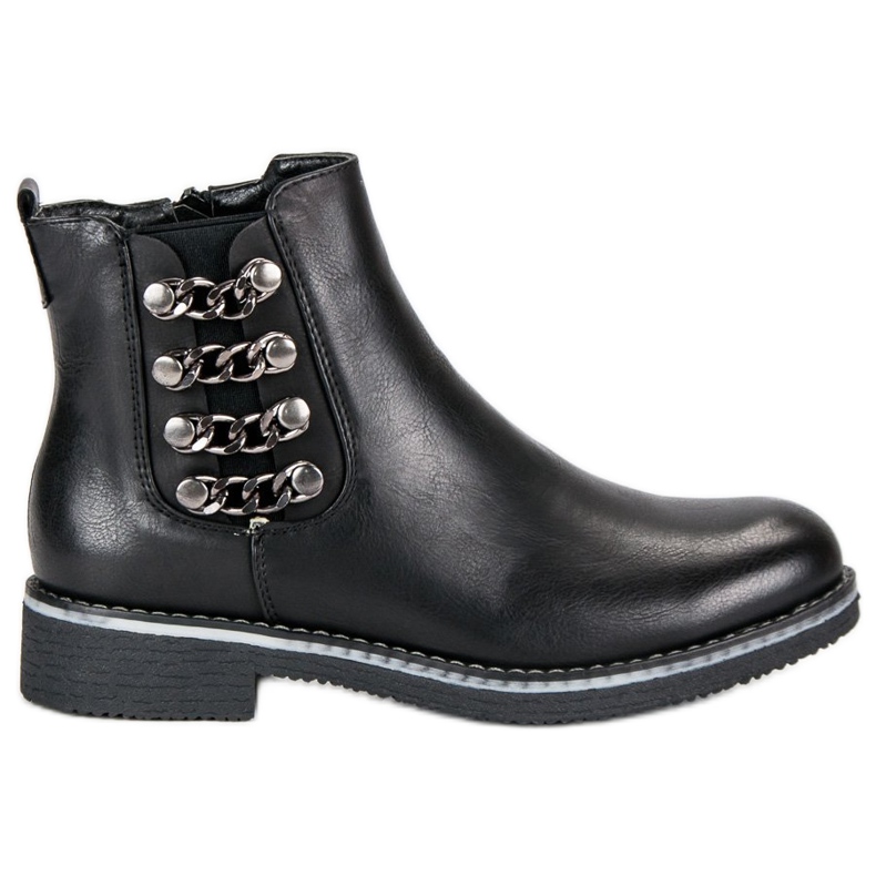 Forever Folie Black Boots On A Flat Heel