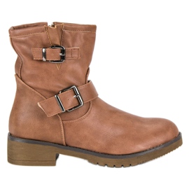 Encor Brown bikers boots