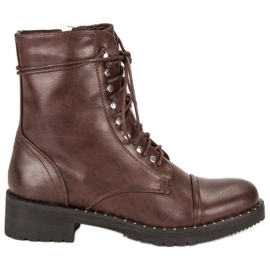 Anesia Paris Brown tied boots