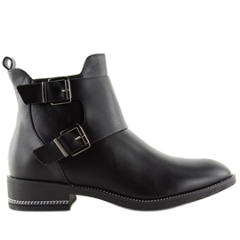 Black Chelsea boots for women C-7173 Black
