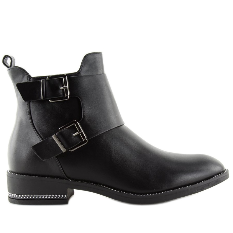 Black Chelsea boots for women C-7173 Black