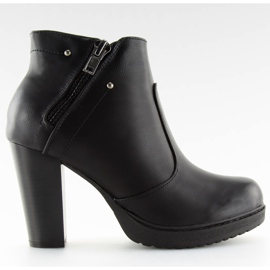 Black high-heeled boots FC-25 black Black high-heeled boots FC-25 black