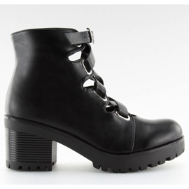 Cut out black rock boots J-10 Black