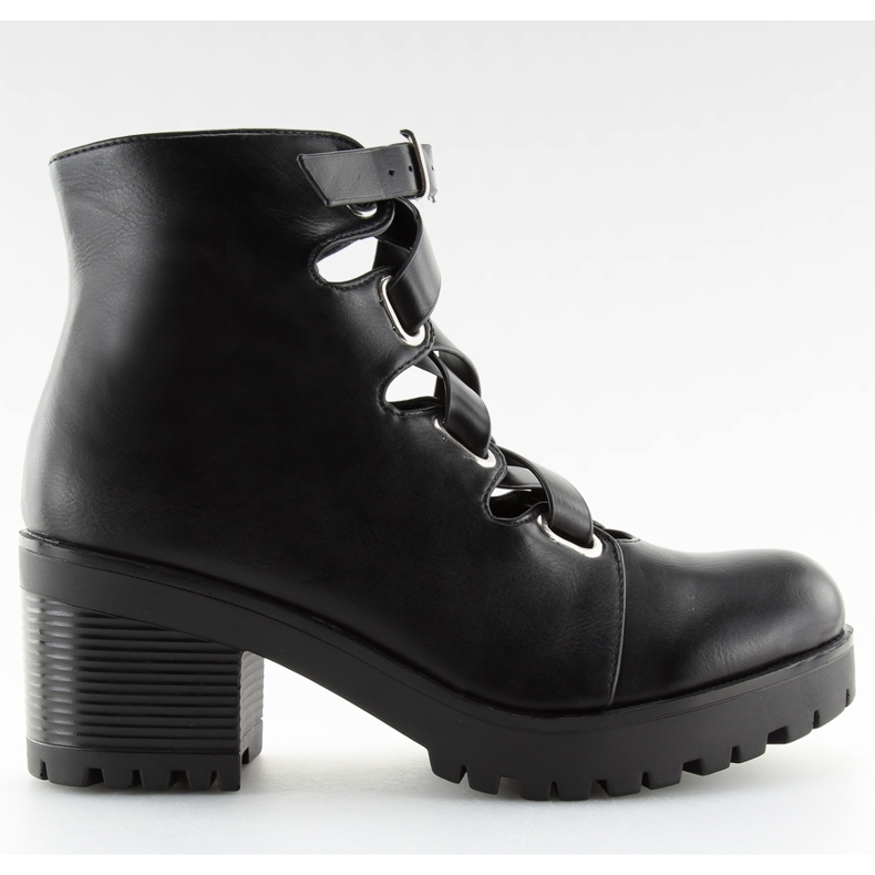 Cut out black rock boots J-10 Black