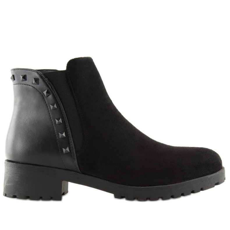 Black Chelsea boots for women HY-19 Black