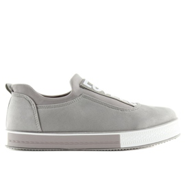 Gray Women's gray sneakers X-9707 Gray grey