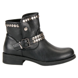 L. Lux. Shoes Rock Black Boots