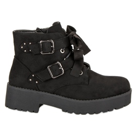 Suede Black Boots