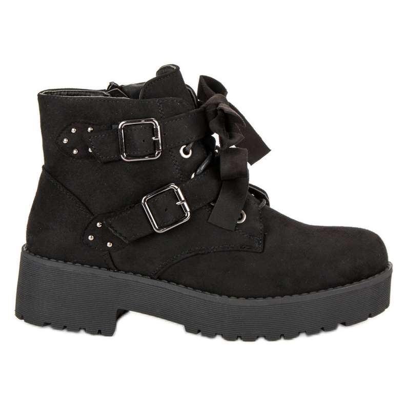Suede Black Boots