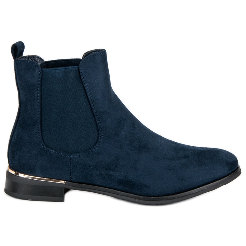 SDS Navy blue suede Chelsea boots