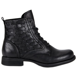 Forever Folie Casual tied ankle boots black