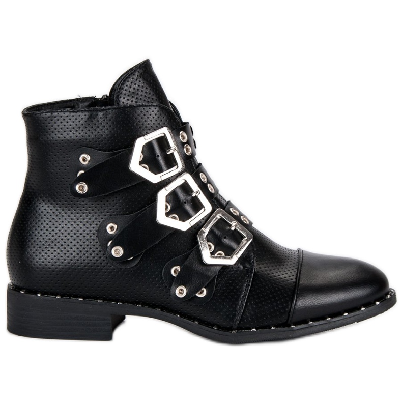 Groto Gogo Rock boots on a flat heel black