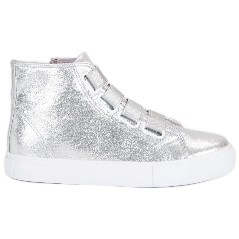 Silver sneakers above the ankle grey Silver sneakers above the ankle grey