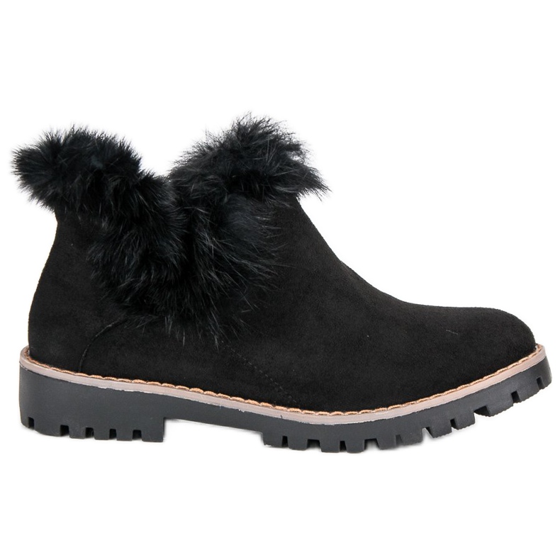 Forever Folie Slip-on suede ankle boots black