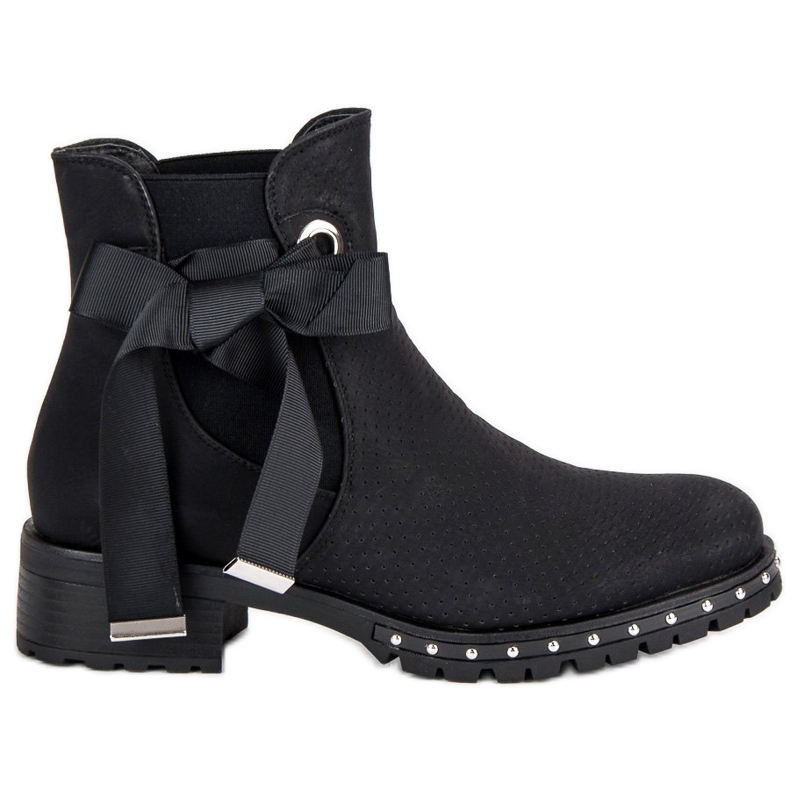 Ideal Shoes Stylish black Chelsea boots