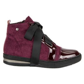 Filippo Stylish sneakers above the ankle purple red