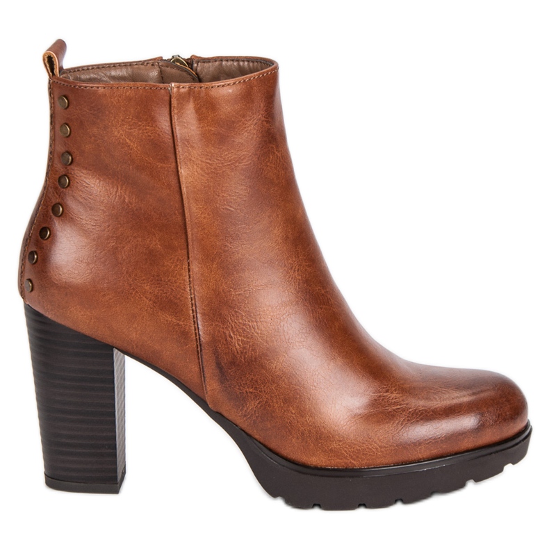 Filippo Brown Booties On A Post