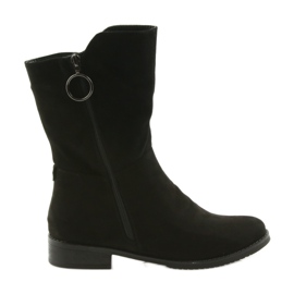 M.Daszyński Black suede boots SA130