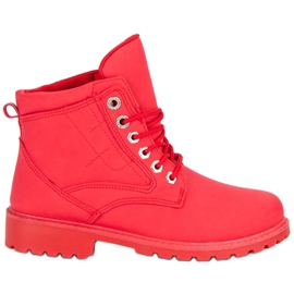 Red mckey boots