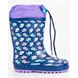 Children's Wellington boots purple blue