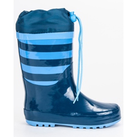Galoshes With Ribbed blue