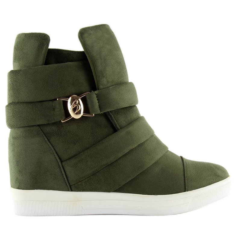 Green women's sneakers H6507 A.GREEN