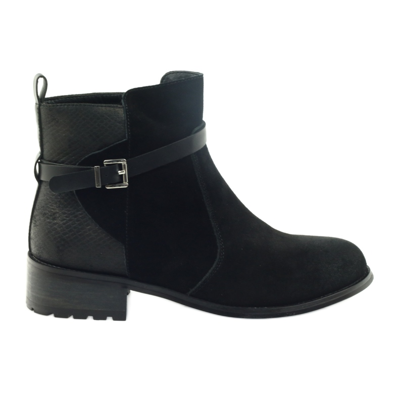 American Club American ankle boots winter boots suede leather black