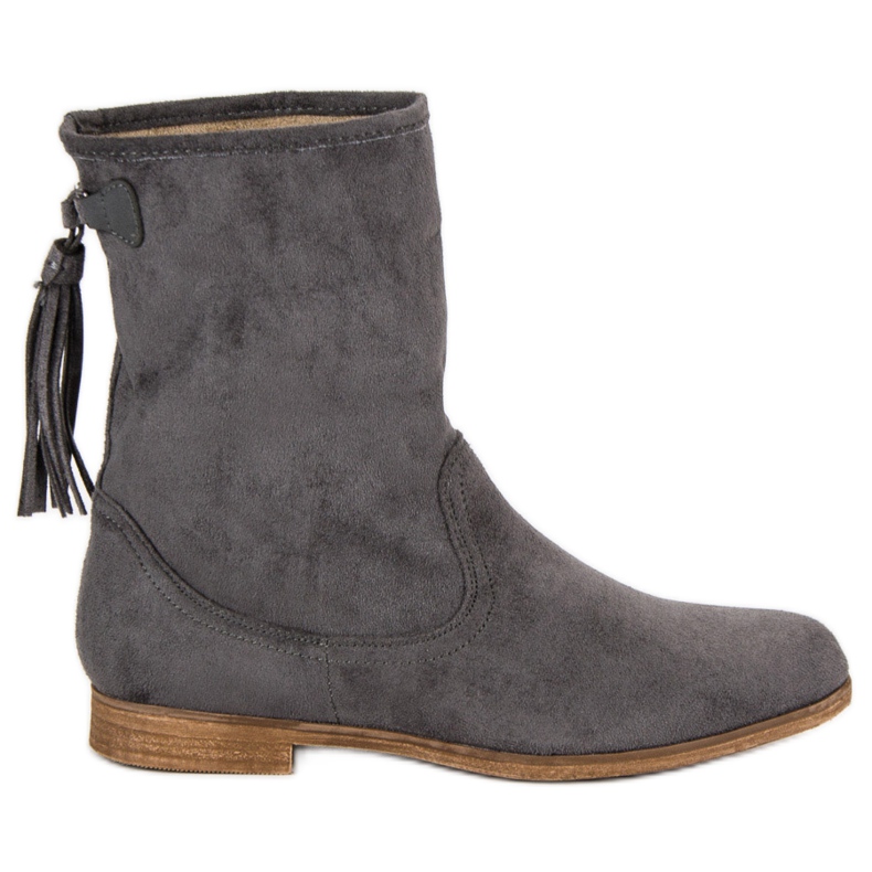 Weide Boho suede booties grey