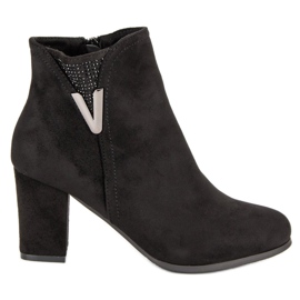 Black suede ankle boots