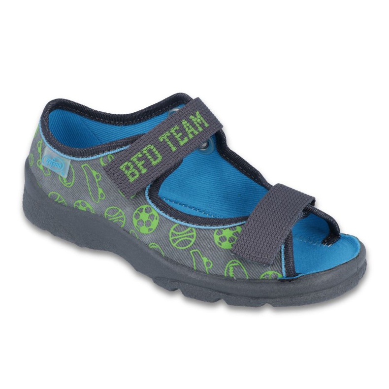 Befado children's shoes 969X125 grey green Befado children's shoes 969X125 grey green