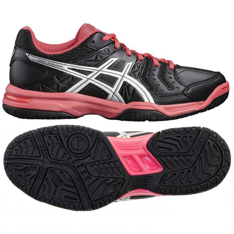 Asics Gel Squad 70 W E568Y-9093 handball shoe black black