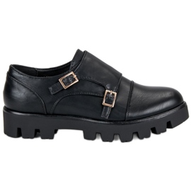 J. Star Casual monk shoes black