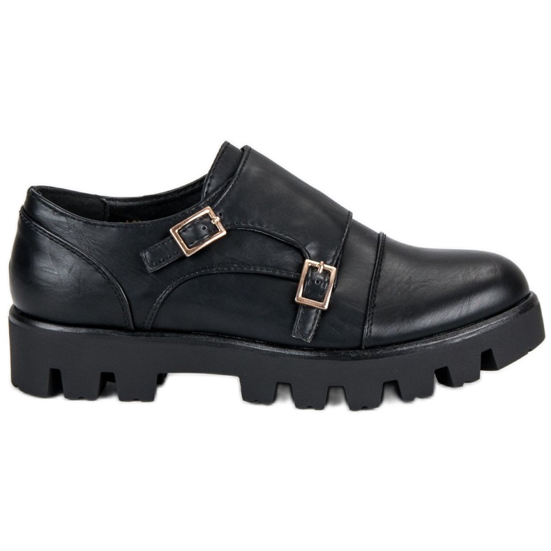 J. Star Casual monk shoes black