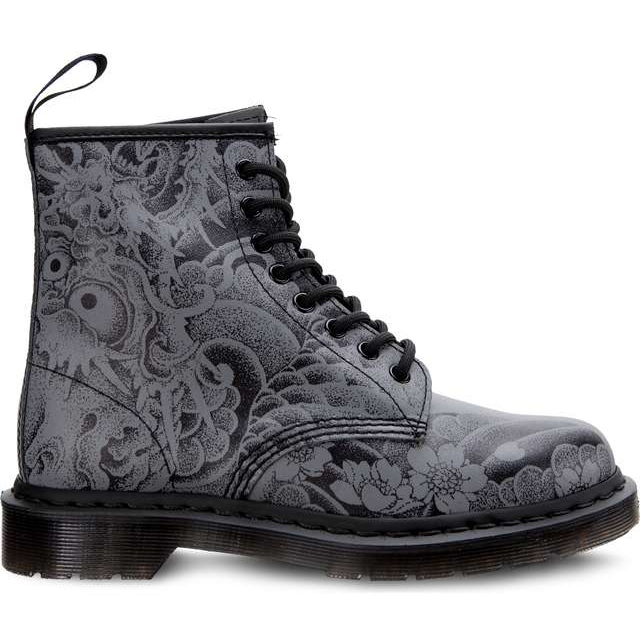 Dr. Martens 1460 Ot Black Gunmetal Ot Tattoo Backhand grey