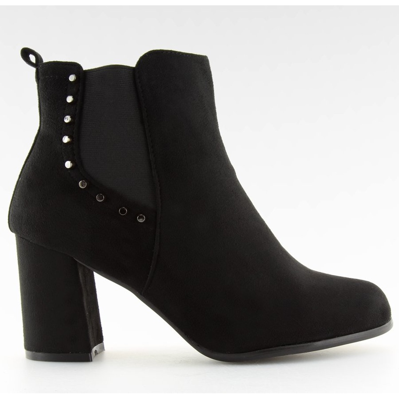 Wide-heeled boots black 8063 Black