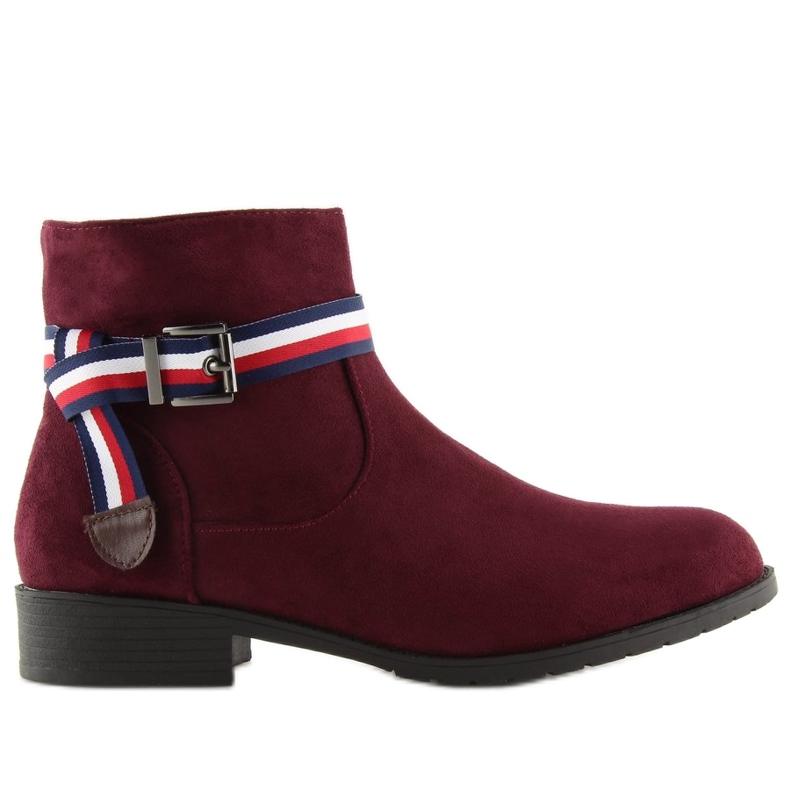 Women's maroon Chelsea boots 99-150 Red