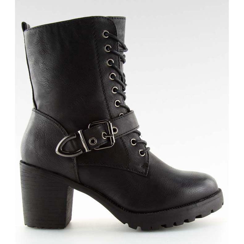Black high-heeled boots S167 black Black high-heeled boots S167 black