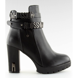 Black high-heeled boots Z122 black
