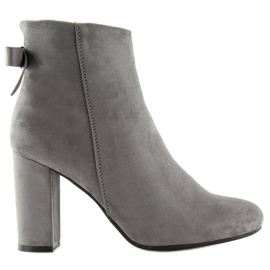Gray High-heeled boots E5120 L.GRAY grey