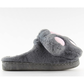 Gray women's slippers DD93 gray grey