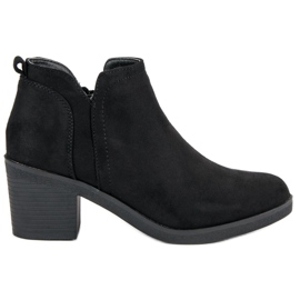 Ideal Shoes High-heeled boots black Ideal Shoes High-heeled boots black