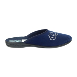 Slippers velor sequins Adanex navy blue