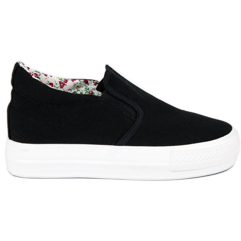 J. Star Black Sneakers On A Wedge